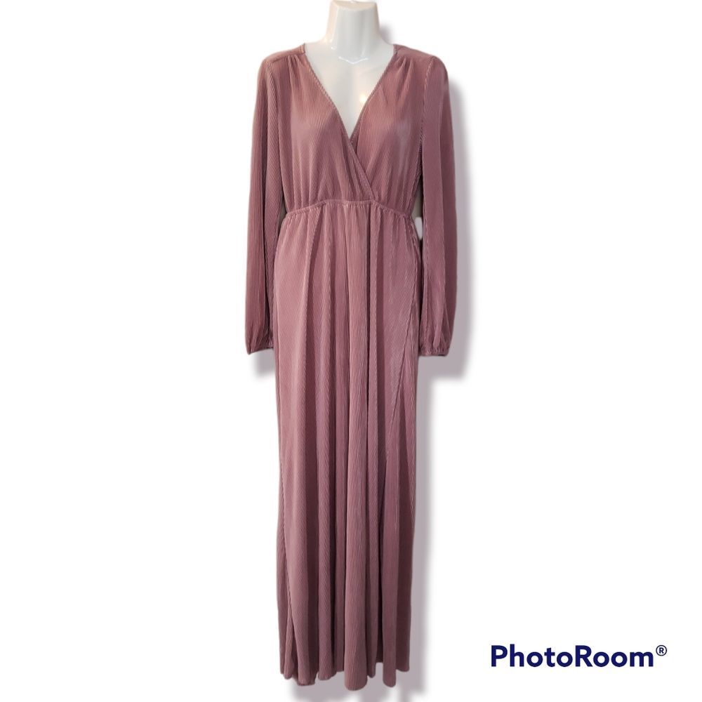 Baltic Born Venus Rose Pleated Maxi Dress Size L *